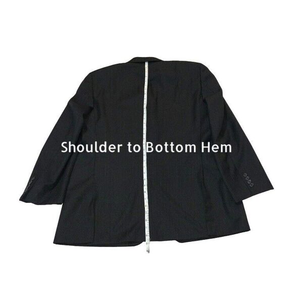 Loro Piana John W. NordstromMen3ButtonBlazer 100% WoolSize 44CHARCOALGREYPINSTIP - Picture 8 of 12
